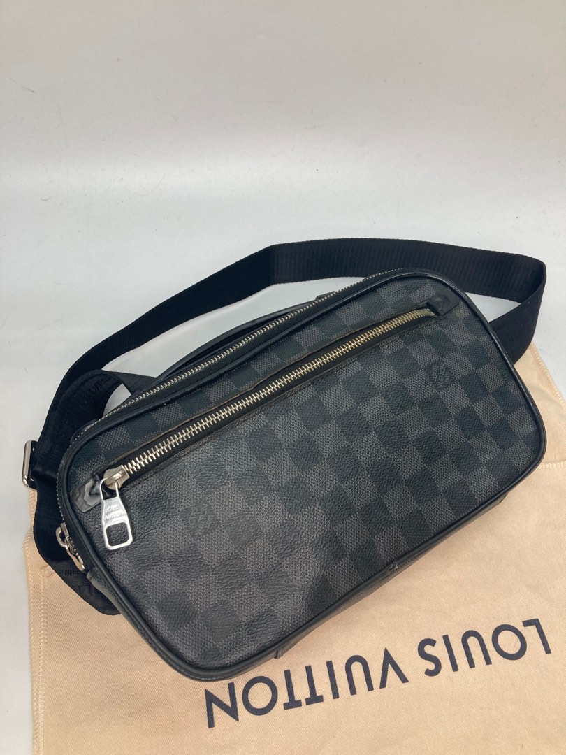 Louis Vuitton Damier Graphite Ambler Crossbody Chest Banana Bag