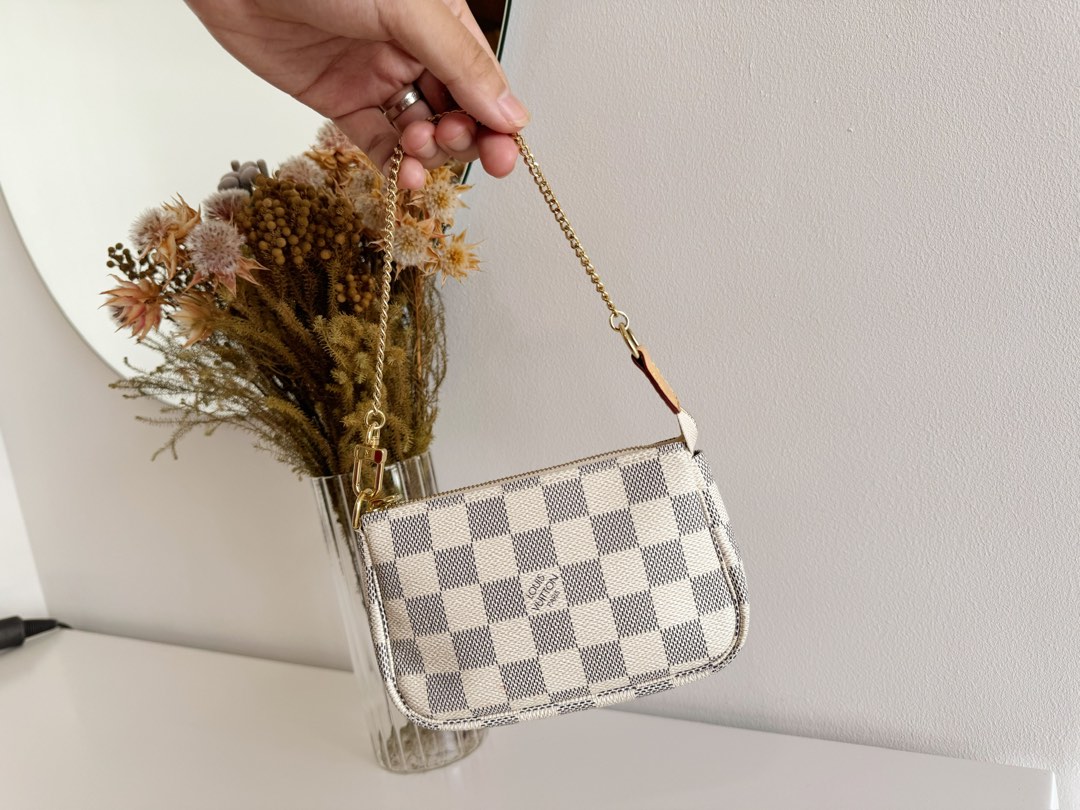Louis Vuitton LV Azur Mini Pochette Accessoires Pouch Luxury