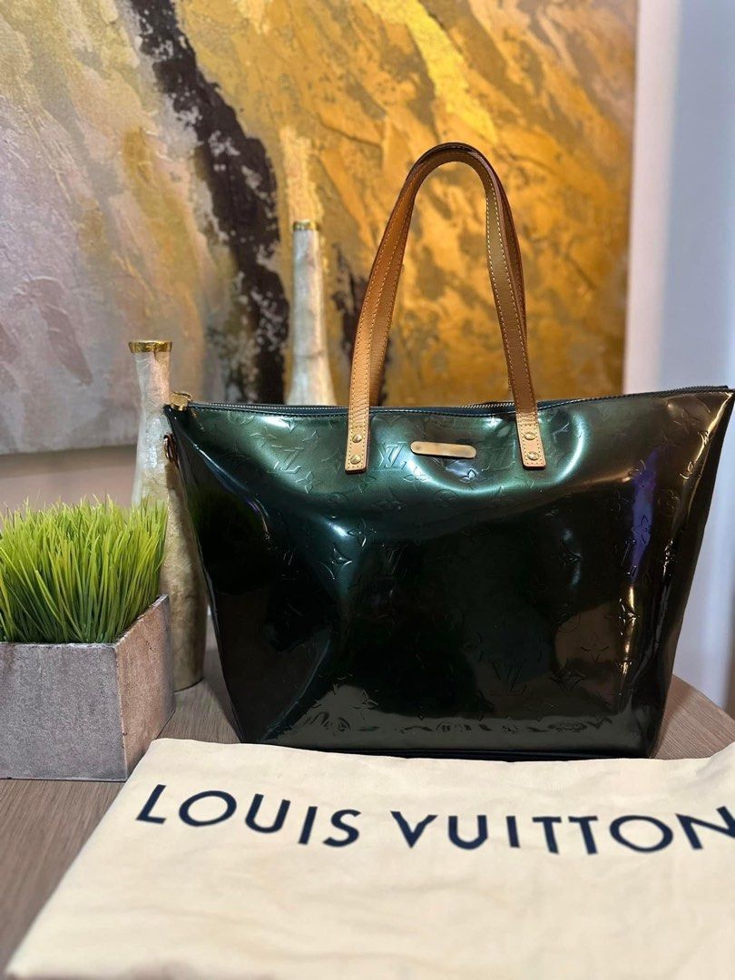 Louis Vuitton Bellevue PM Green Monogram Vernis in 2023  Louis vuitton, Louis  vuitton vernis, Patent leather style