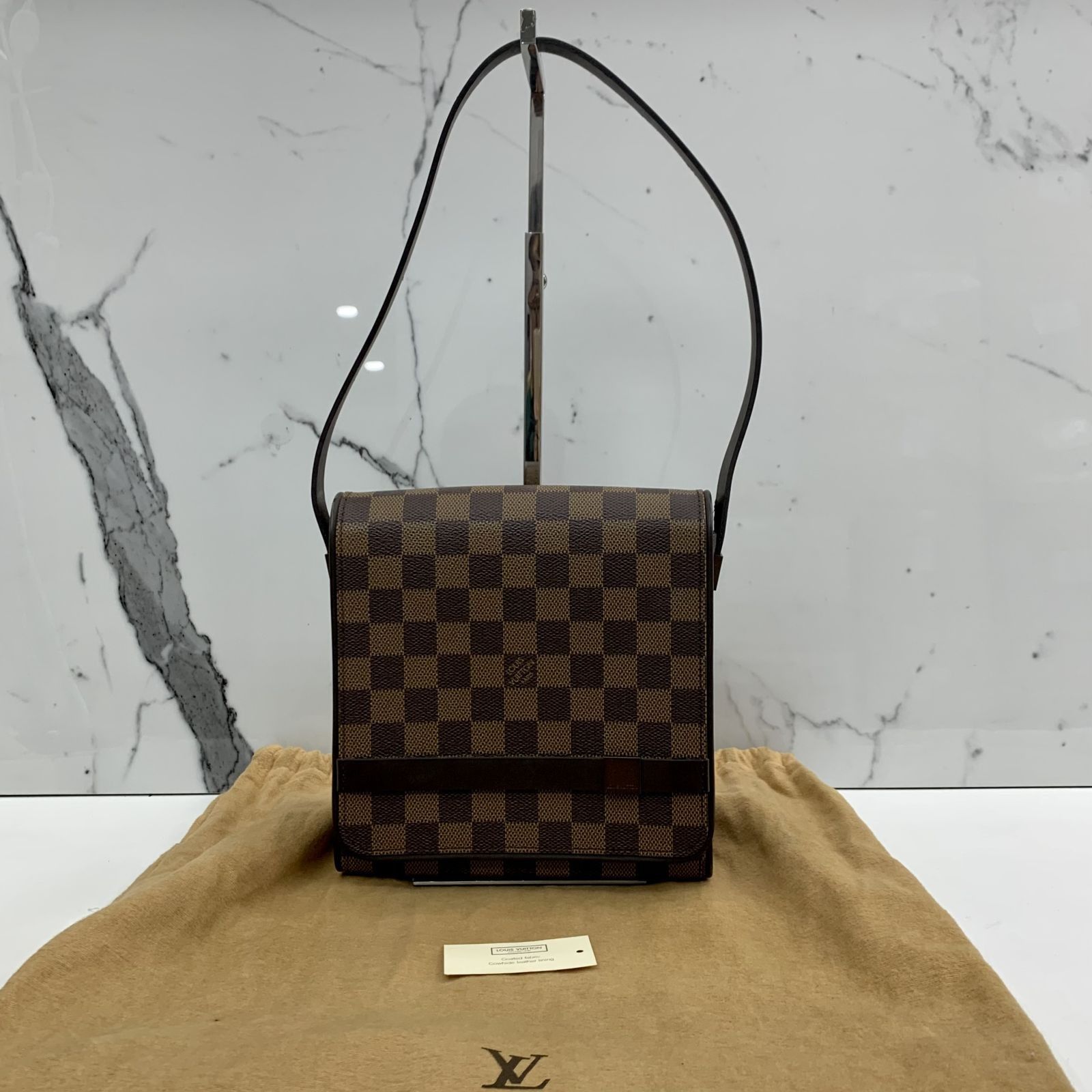 LOUIS VUITTON Tribeca Mini Damier Ebene Shoulder Bag Brown N51162 TH0021