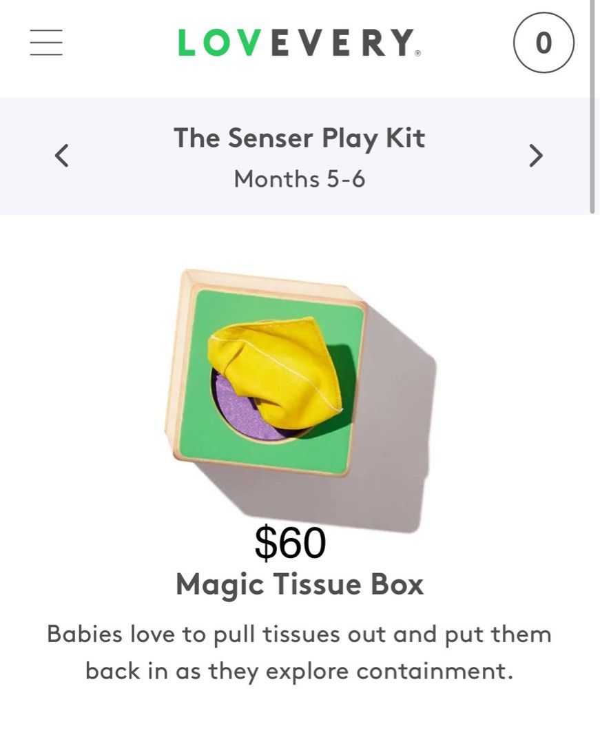 Lovevery magic 2025 tissue box