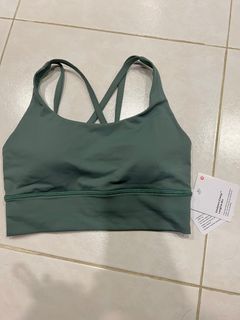 Lululemon Energy Ribbed High Neck Longline Bra in Green Fern size6, Women's  Fashion, Activewear on Carousell