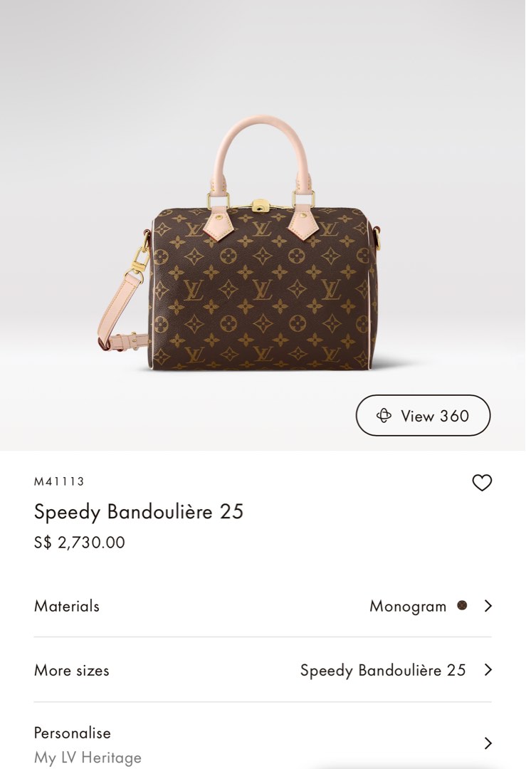 Lv speedy hotsell 25 bandouliere price
