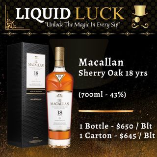 Macallan Sherry Oak 18 Years (Agent Stock)