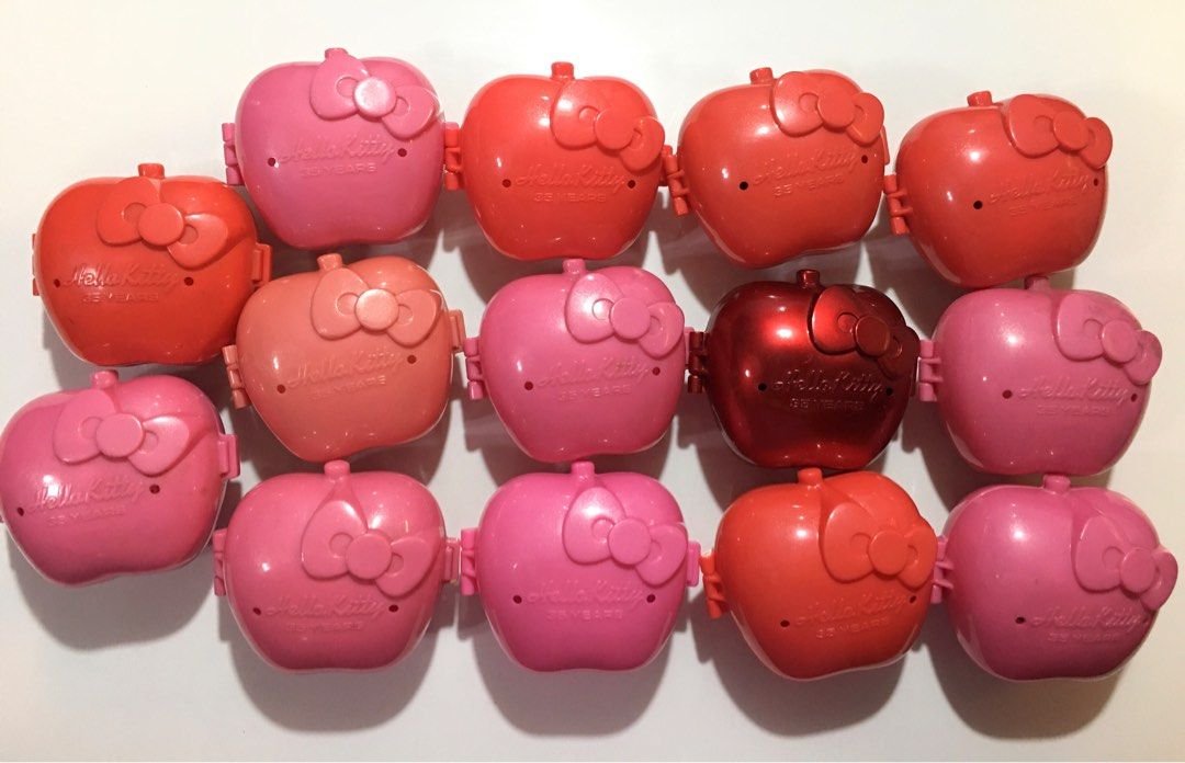 McDonalds Hello Kitty Apple Series (P100 each) (Category: Character Goods) located in Marikina City. Submitted by fabieni (Listing ID 1263818818, Image 2). Description: • 14 pcs Hello Kitty Collectibles • P100 each • In good condition • Hello Kitty Apple Series • In celebration of Mcdonald’s 35th Anniversary • Year 1975, 1978, 1985, 1986, 1987, 1988, 1990, 1991, 1992, 1996, 1999, 2000, 2008, 2009 • Please refer to the photos for the overall condi