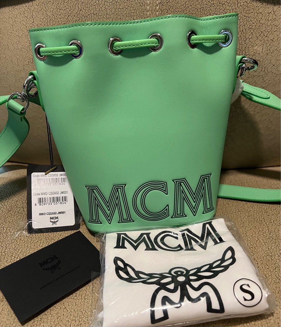 Mcm green top bag