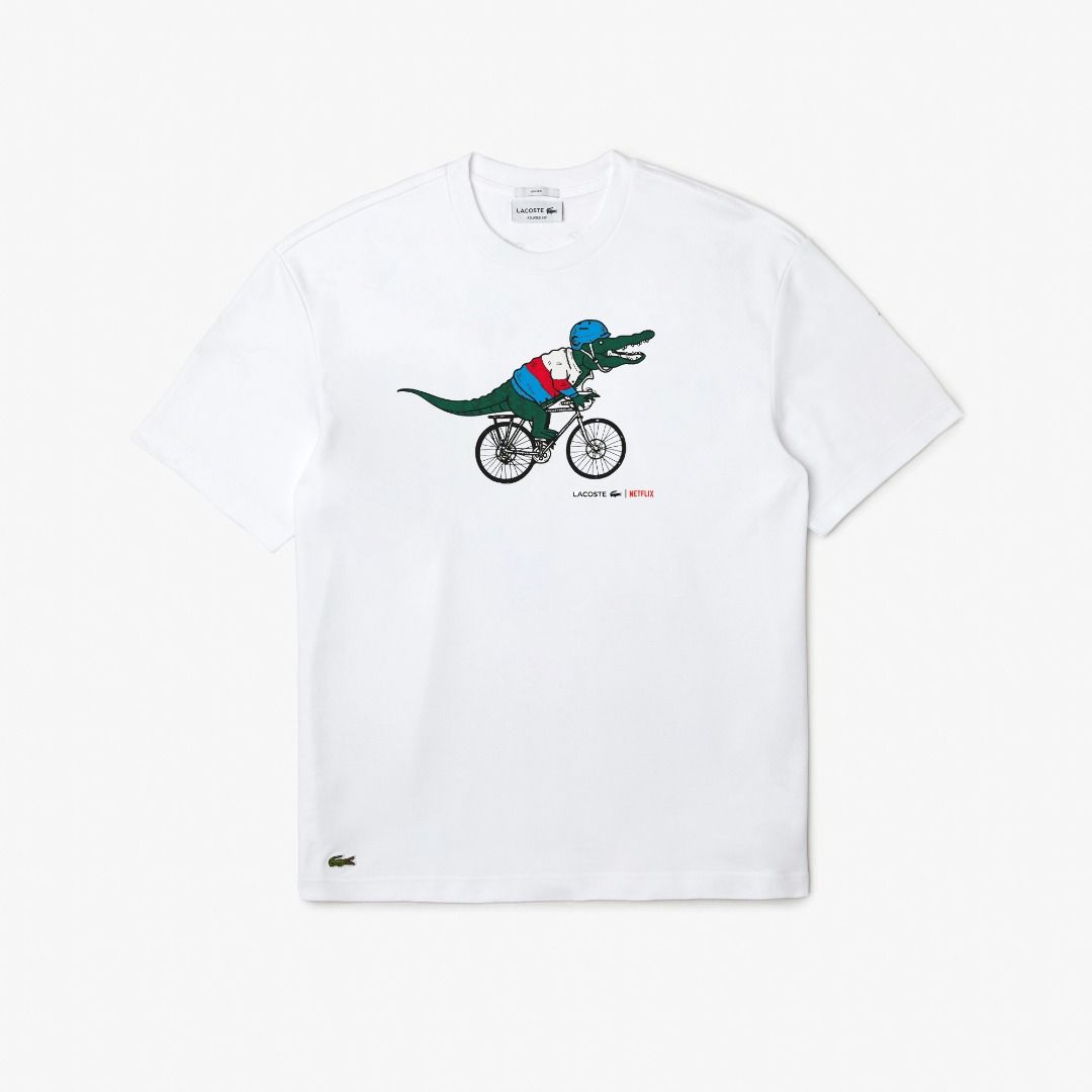 Mens Lacoste X Netflix Sex Education Organic Cotton T Shirt Mens Fashion Tops And Sets