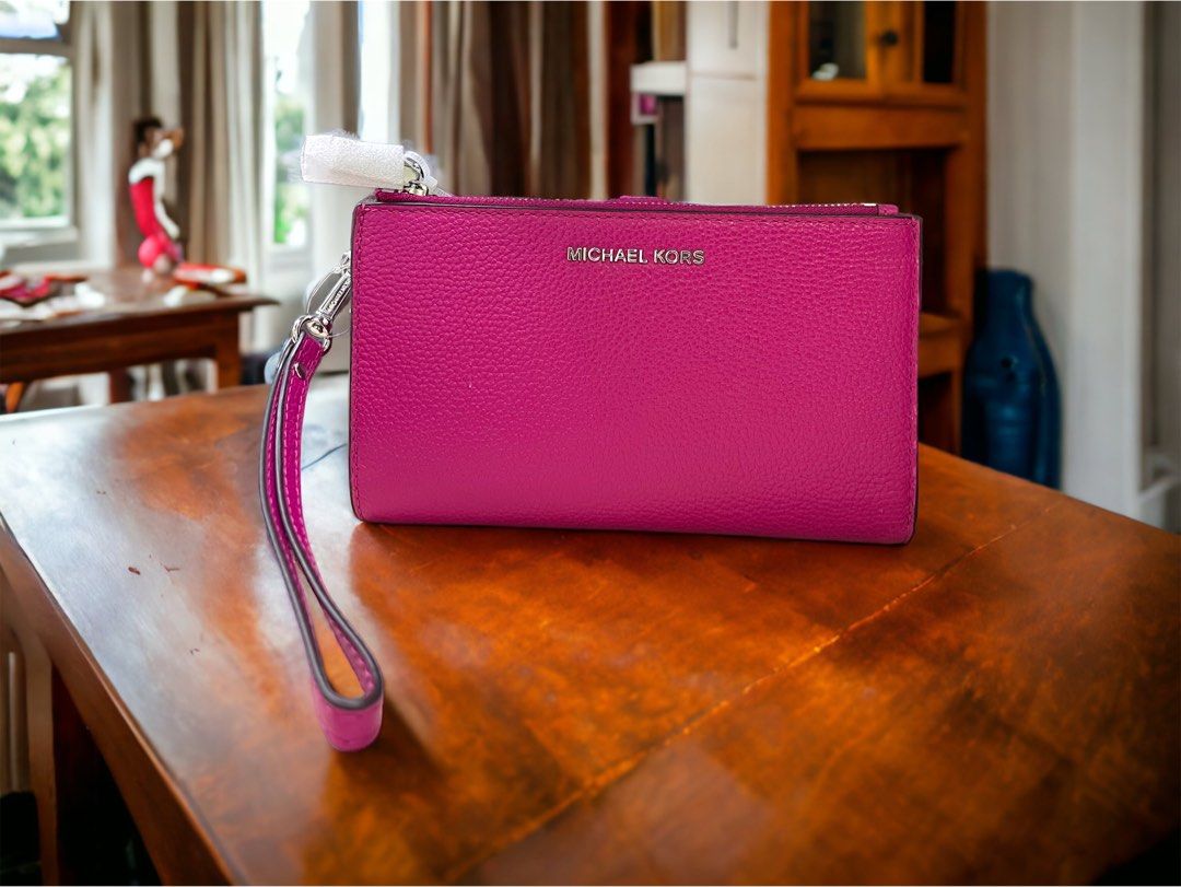 Michael Kors Jet Set Travel Large Double Zip Wristlet Wallet
