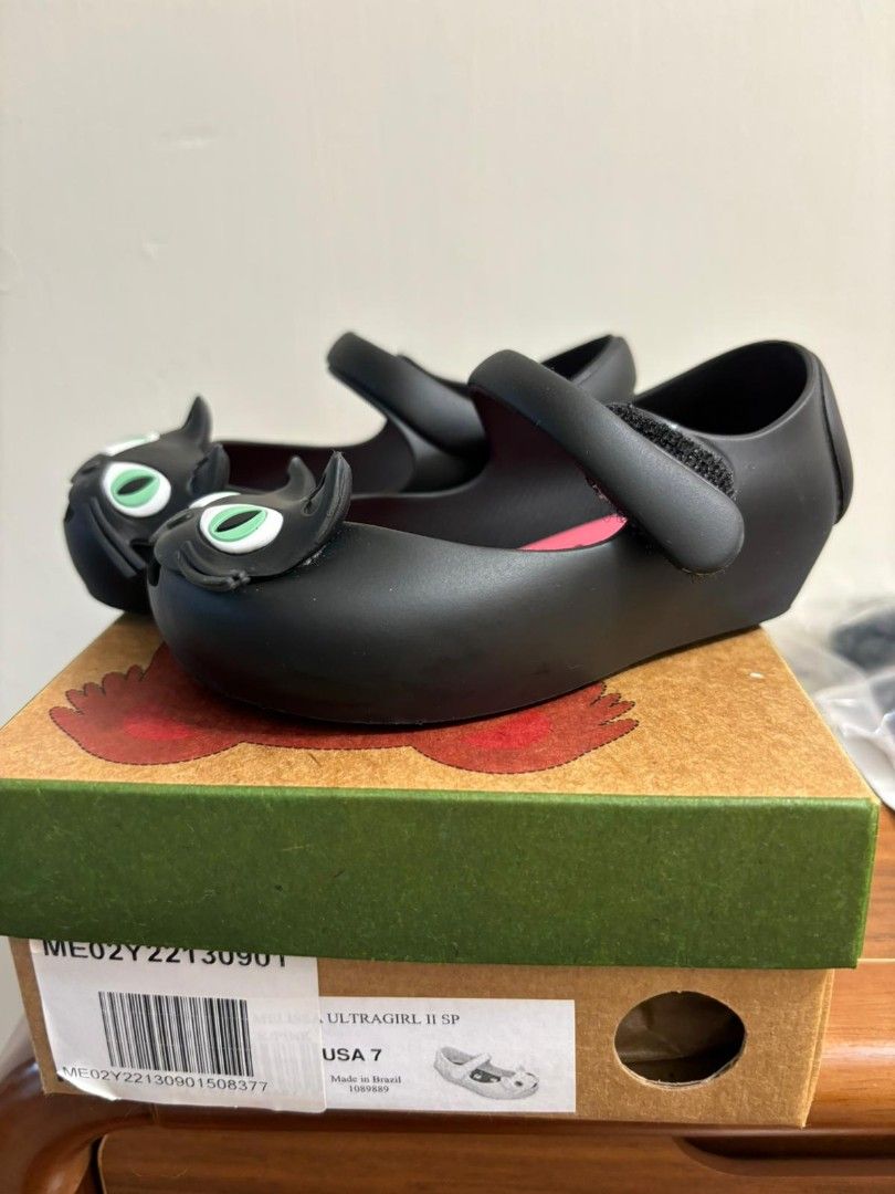 Mini Melissa black cat shoes US7