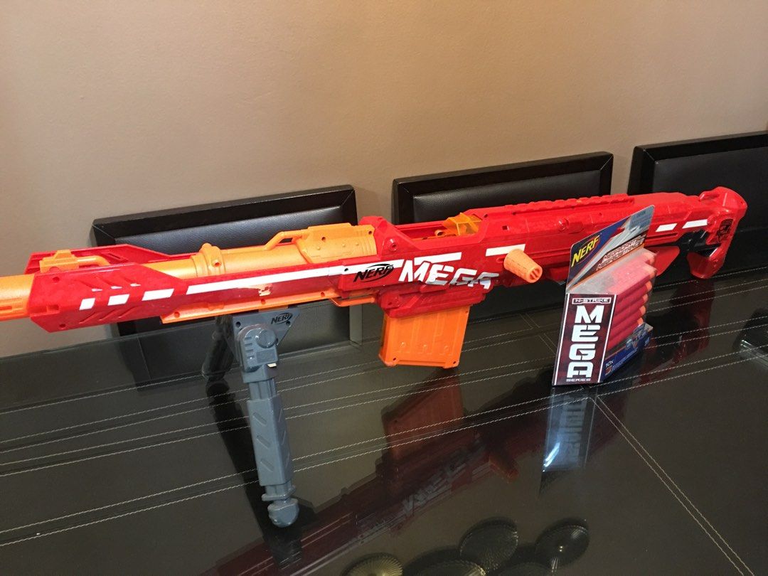 Nerf Mega Centurion sniper ,with barrel n scope for sale, Hobbies & Toys,  Toys & Games on Carousell