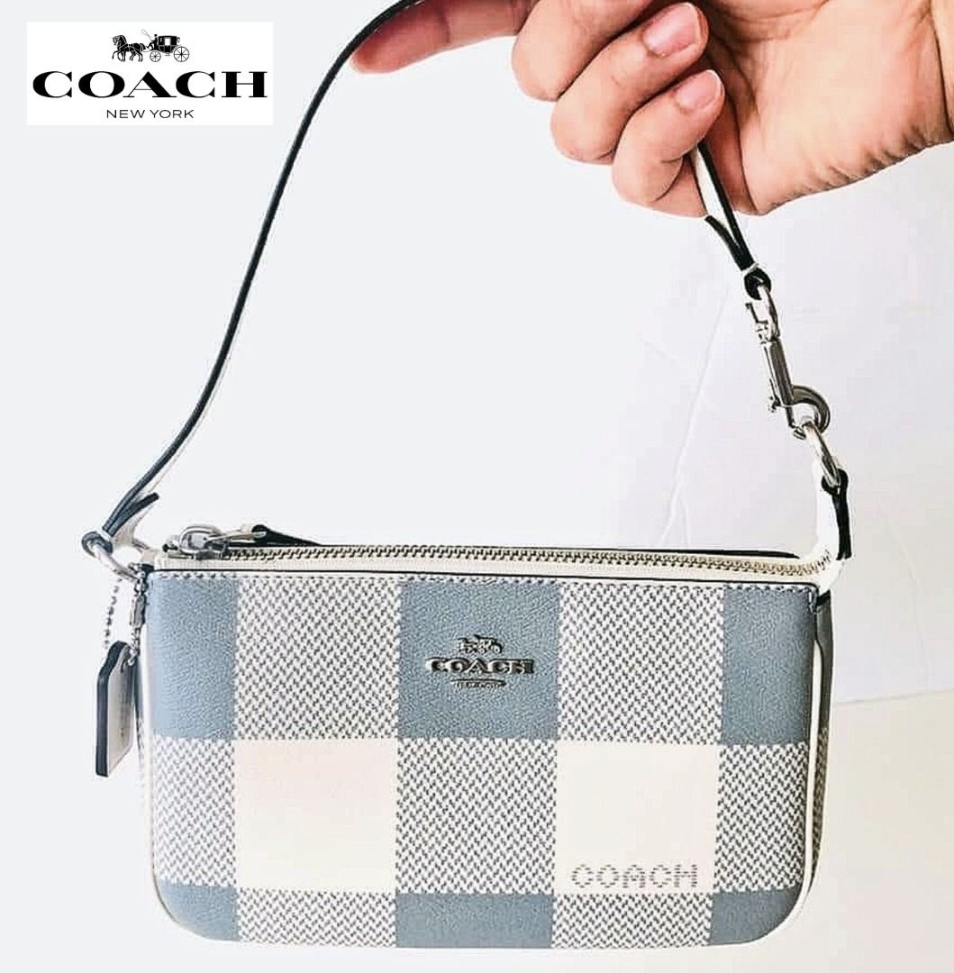 Coach buffalo plaid wallet hotsell