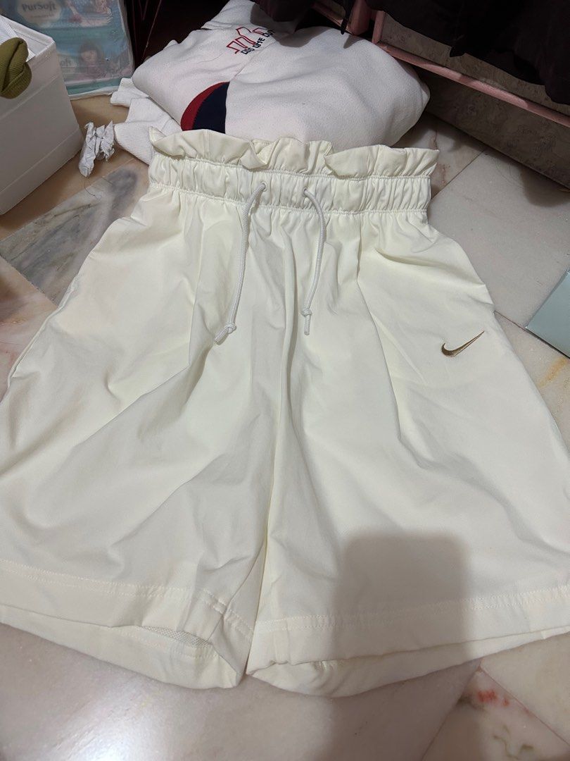 Nike cream shorts top