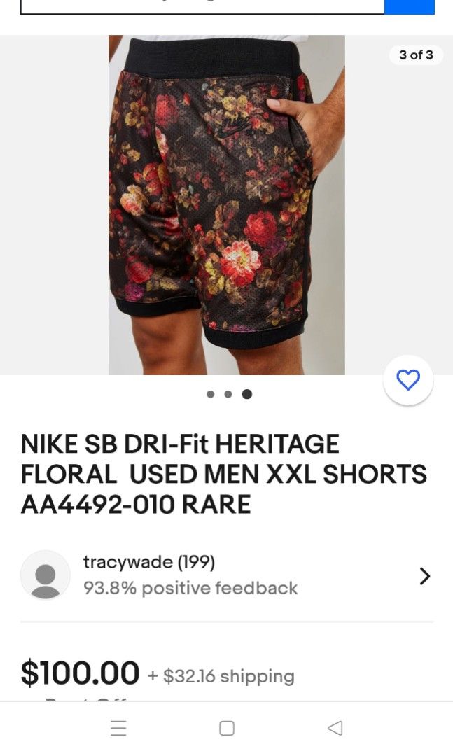 Nike sb dri fit sales floral shorts