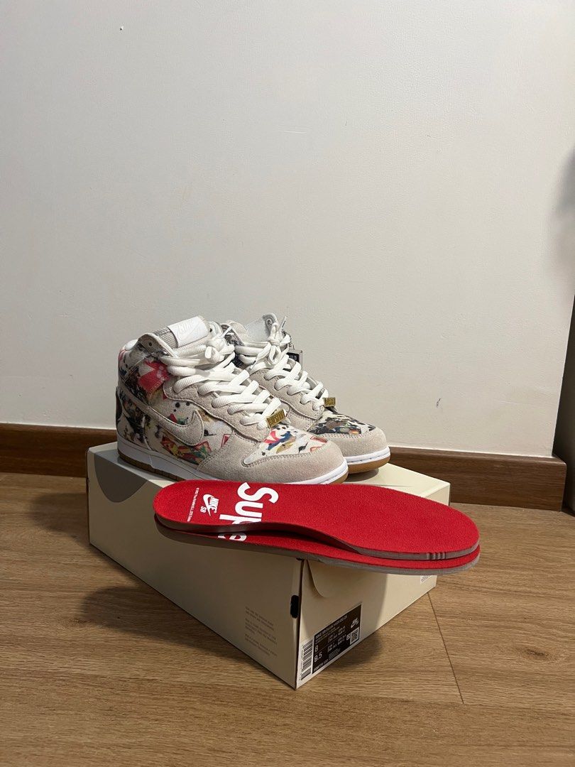 Nike Sb Dunk High X Supreme Rammellzee Men s Fashion Footwear