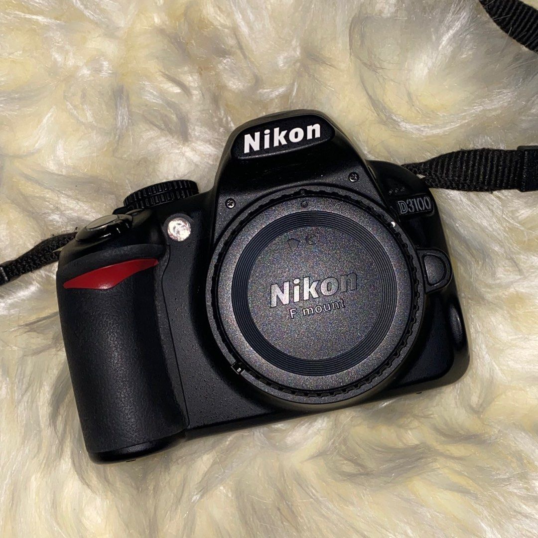 nikon d3100 dslr camera (Category: Cameras) located in Taguig. Submitted by ____blair (Listing ID 1263840142, Image 1). Description: • with camera bag, pouch for lens, lens, battery, battery charger • 8/10 condition • lady owned • buttons all intact • labels 98% clear • vignette on screen - doesn’t affect picture (see last pic for reference) • rfs: di na nagagamit.