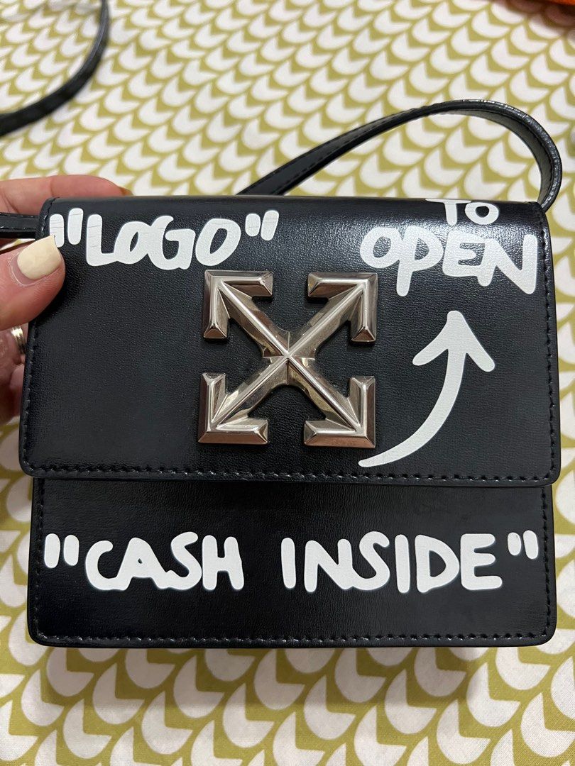 Off white jitney bag cash inside
