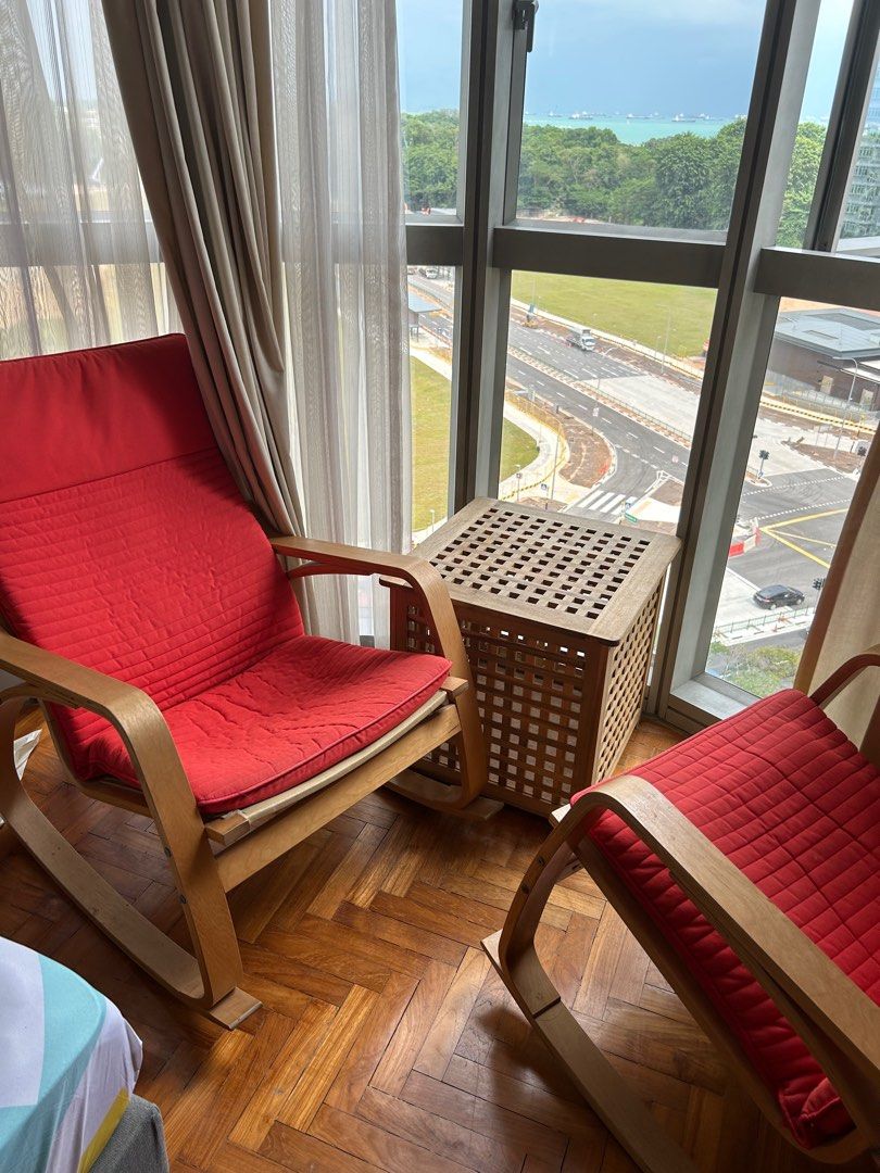 Ikea Table Rocking Pair of IKEA rocking chairs and table, Furniture & Home Living ...