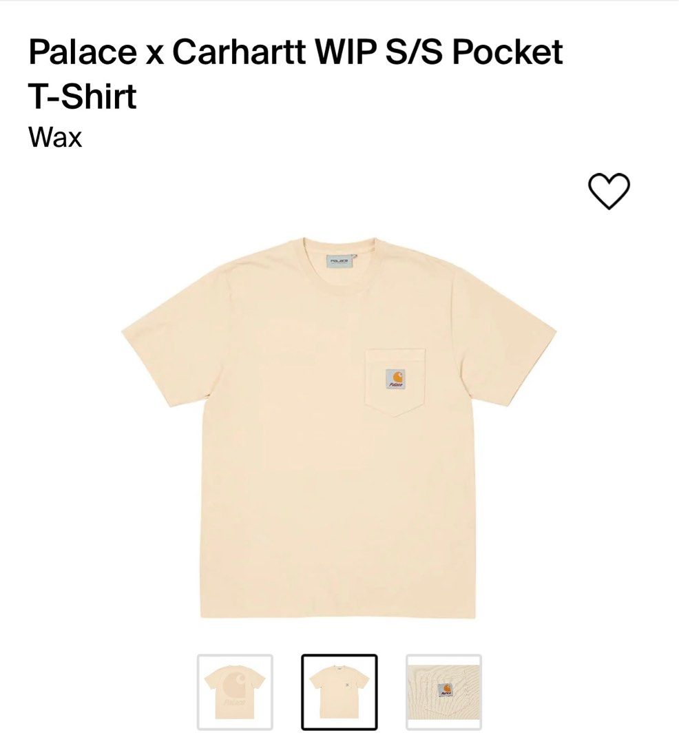 PALACE x Carhartt Wip Pocket Tee ホワイトTシャツ/カットソー(半袖/袖なし)