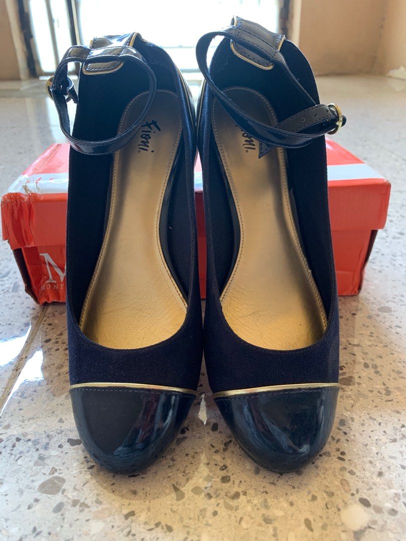 Payless Heels Wedges Navy