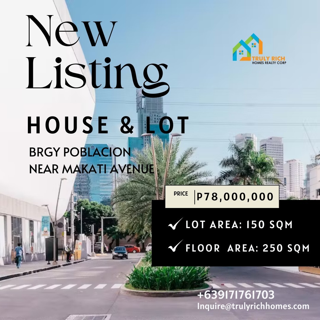 Poblacion Makati old House & Lot few walks from Makati Ave For Sale