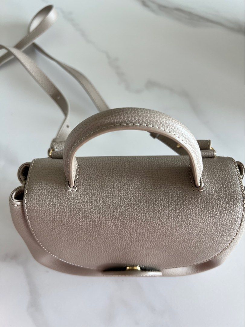 Polène  Bag - Numéro Un Nano - Taupe Textured leather