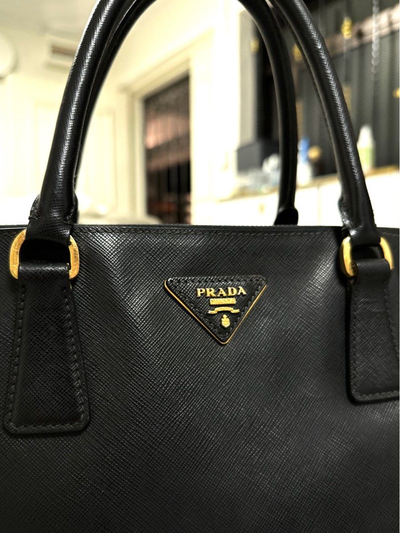 Prada BAG PURSE 1BF010 Saffiano Lux Nero Black Authenticity Card