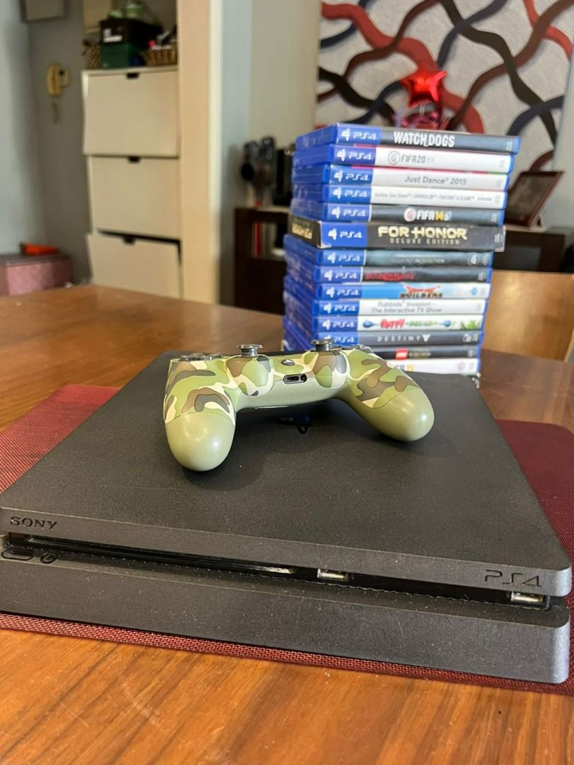 PS4 Slim 500GB Video Gaming Video Game Consoles PlayStation on