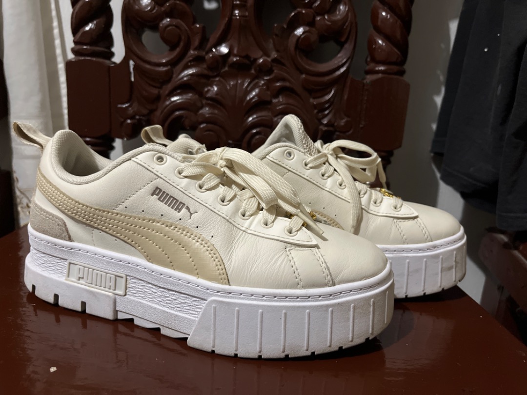puma white platform sneakers