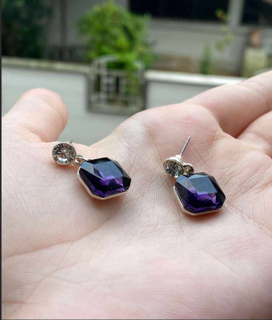 Purple earrings hotsell