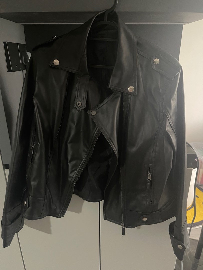 Pvc leather jacket sale