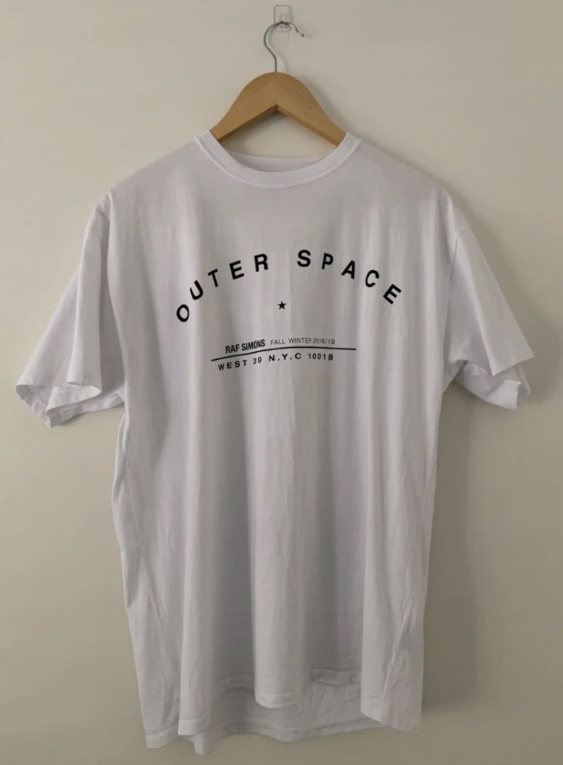 Raf Simons Outer Space Tour Tee (White), Men's Fashion, Tops