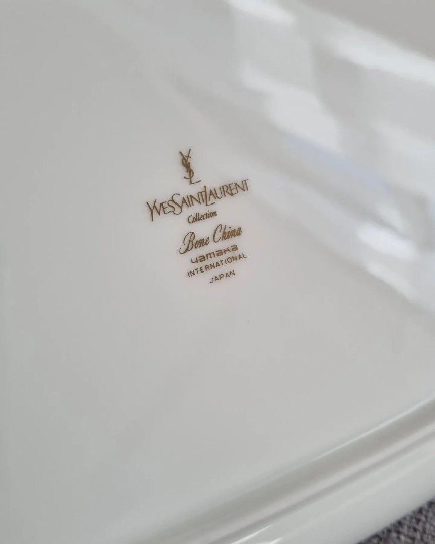 Rare YSL Rose Bud Long Plate, Furniture & Home Living, Kitchenware