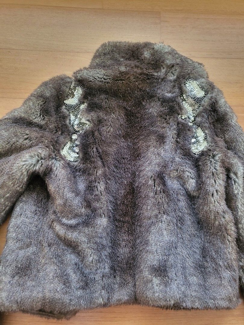 River Island Faux Fur Coat Uk10 Euro36 Women s Fashion Coats