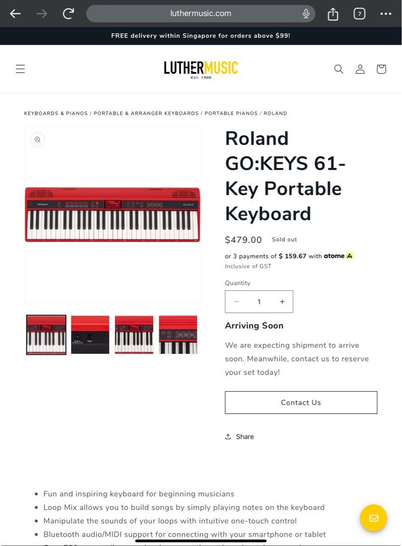 Roland GO:PIANO 61-Key Portable Digital Piano – Luther Music