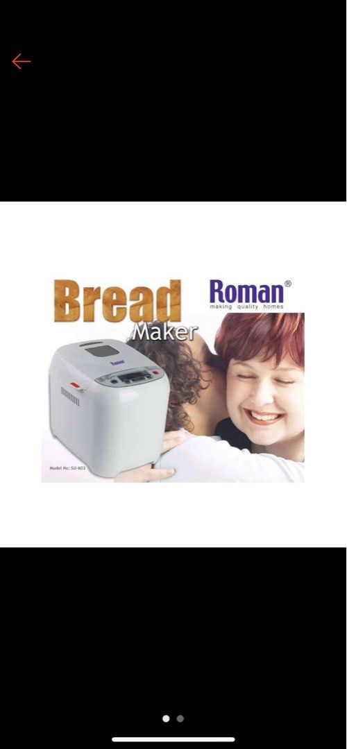 Roman deals bread maker