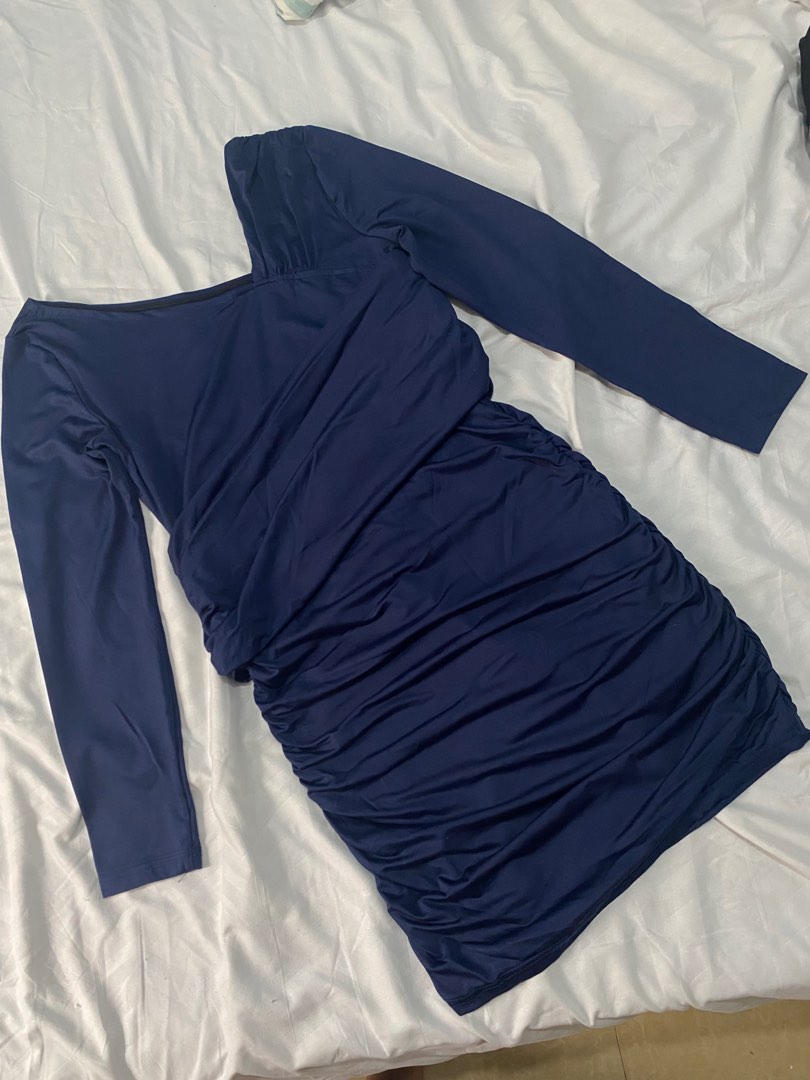 S Navy blue party mini dress, Women's Fashion, Dresses & Sets, Dresses ...