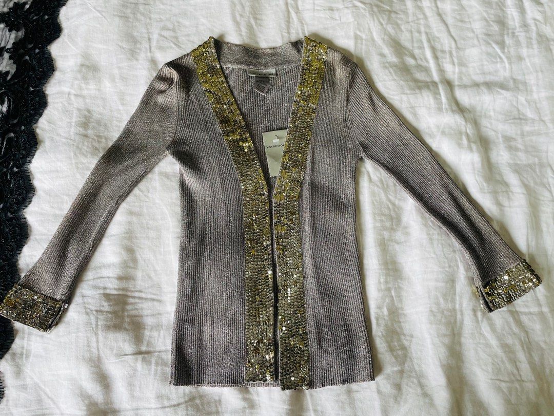 Sequin Cardigan Women s Fashion Tops Other Tops on Carousell