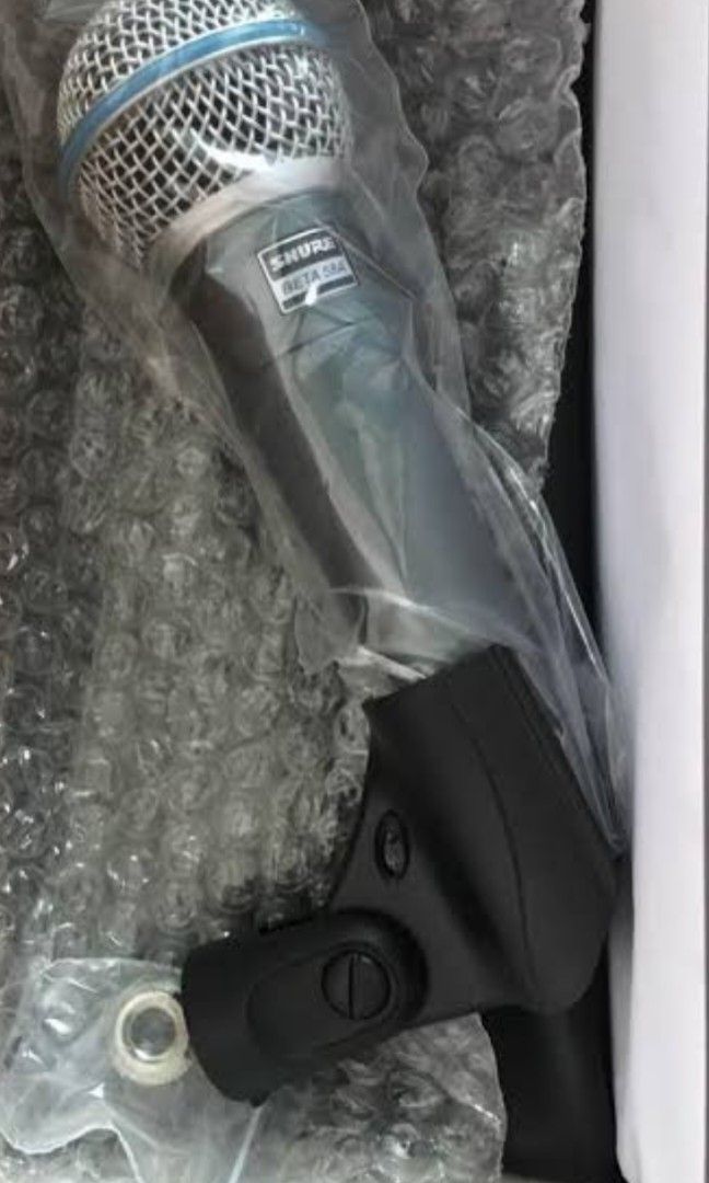 Shure beta 58 not sm58 pg58 sennheiser (Category: Headphones & Headsets) located in Taguig. Submitted by samperez (Listing ID 1263874175, Image 2). Description: Brand New Legit Authentic beware of fakes Shure beta 58a with box, pouchbag, manuals, sticker,micholder, etc etc negotiable Message me your offer, madali naman po ako kausap.....