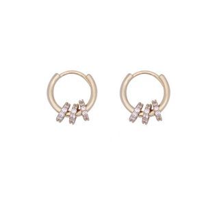Small gold plated hoop earrings