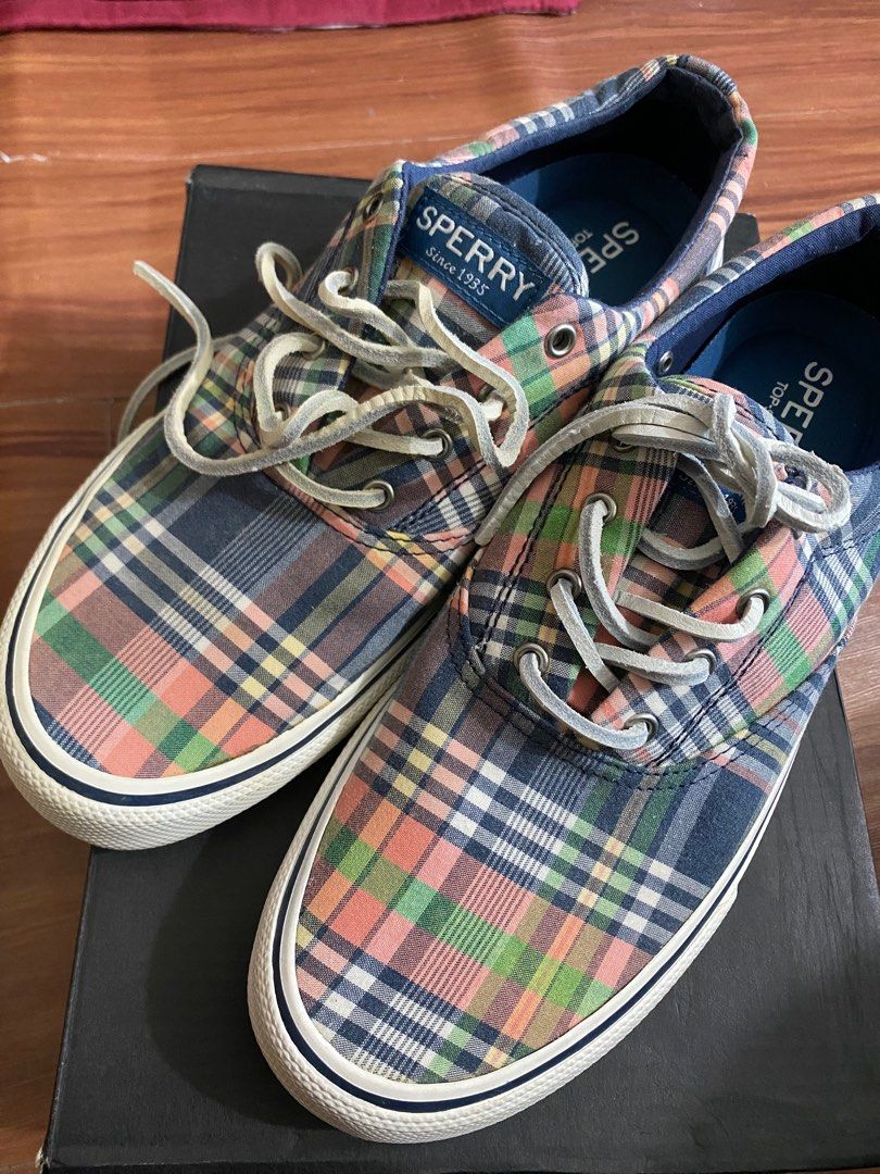 Plaid sale sperry shoes