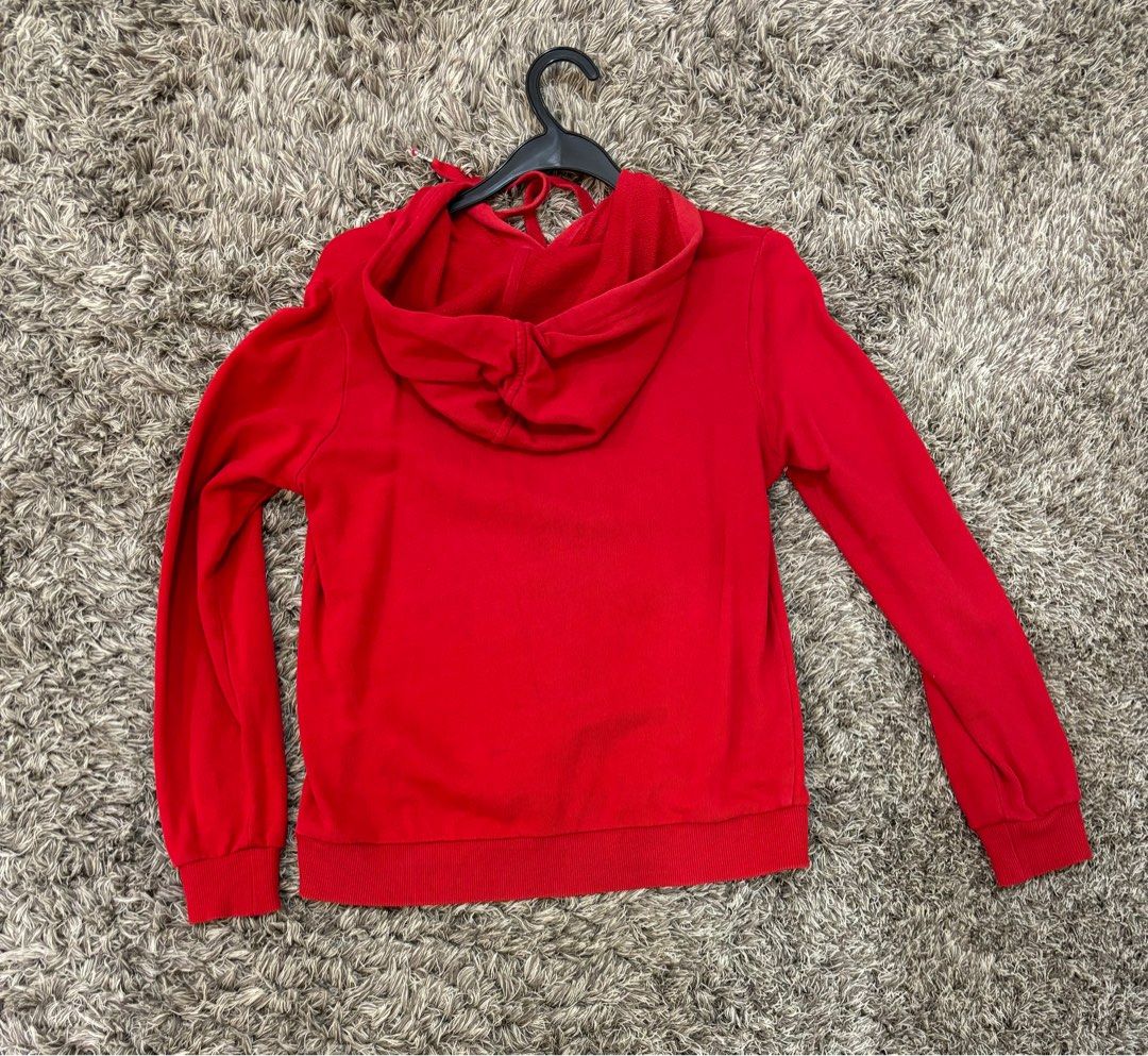 Red outlet hoodie sweater