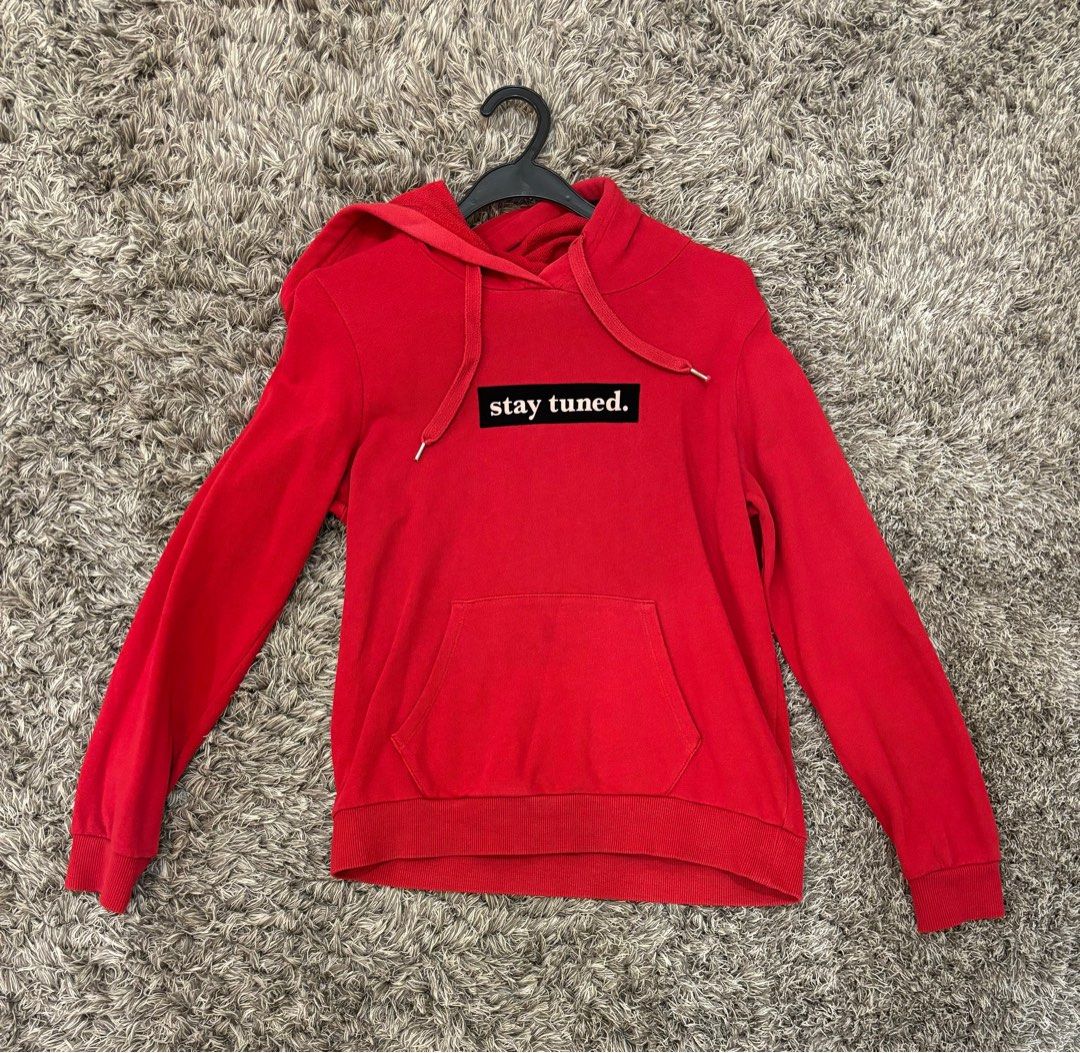 Red best sale hoodie shirt