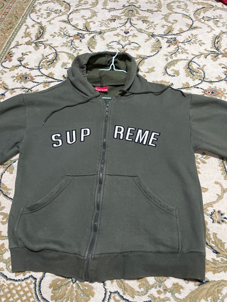 Supreme zipper deals hoodie