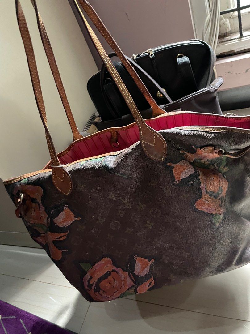 LV- Neverfull MM Custom Paint