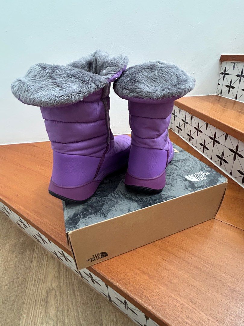 Purple north clearance face boots
