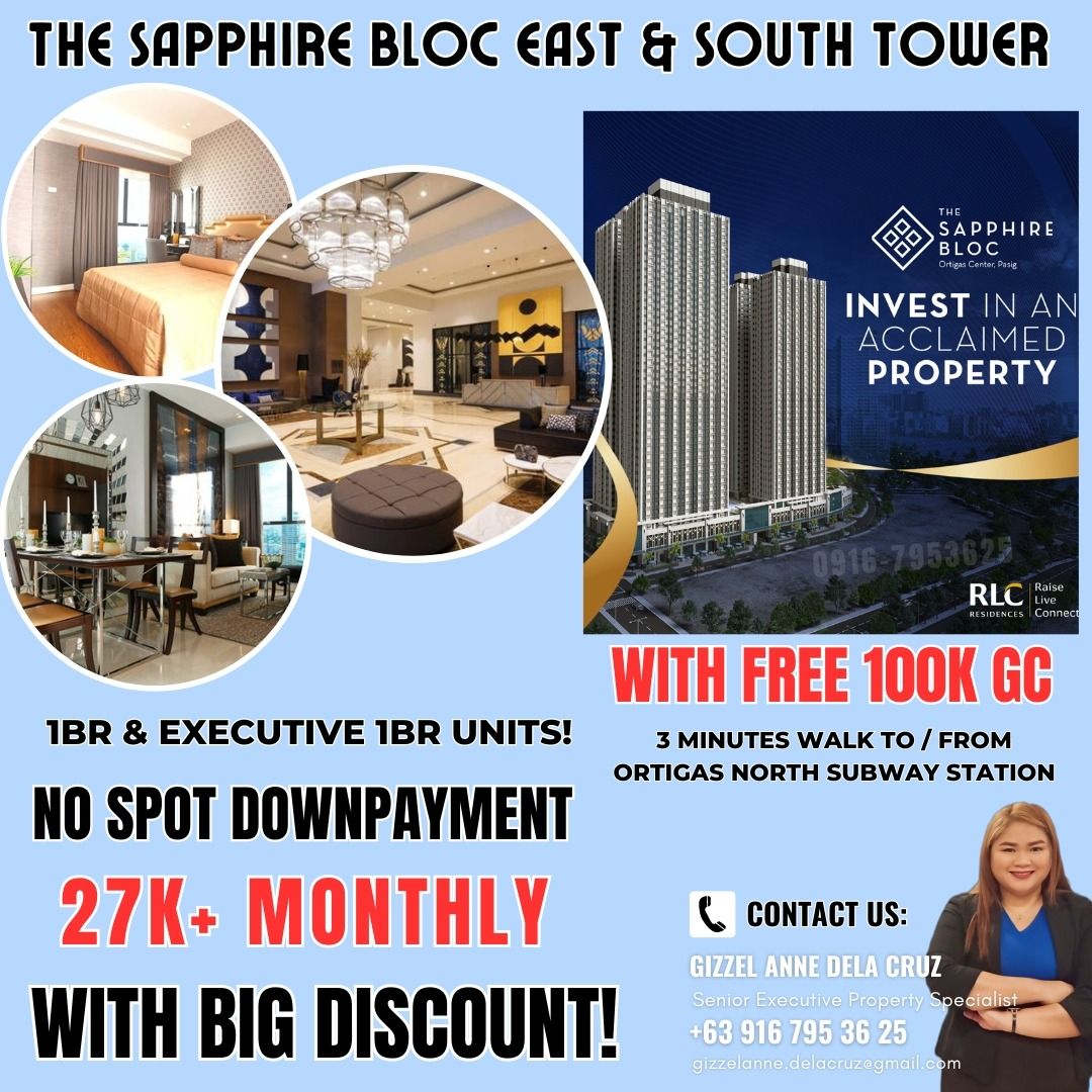 The Sapphire Bloc Affordable PreSelling Condo Unit for sale in Ortigas