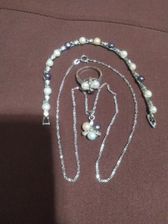 Three Pearl Set Jewelry