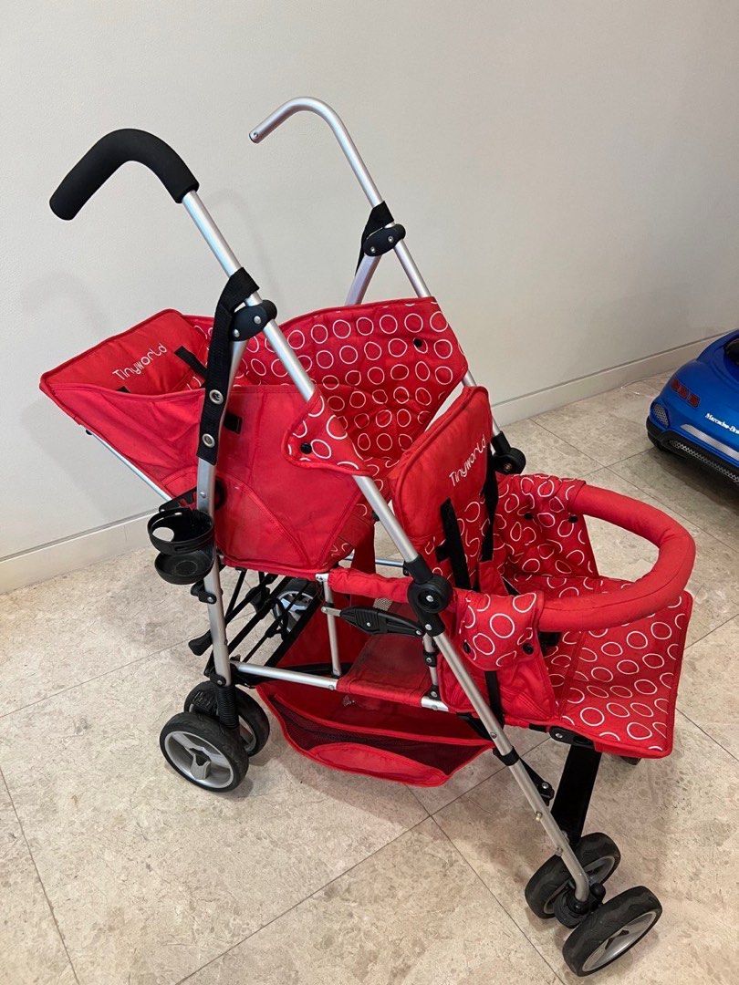 TinyWorld Twin Tandem Double Stroller