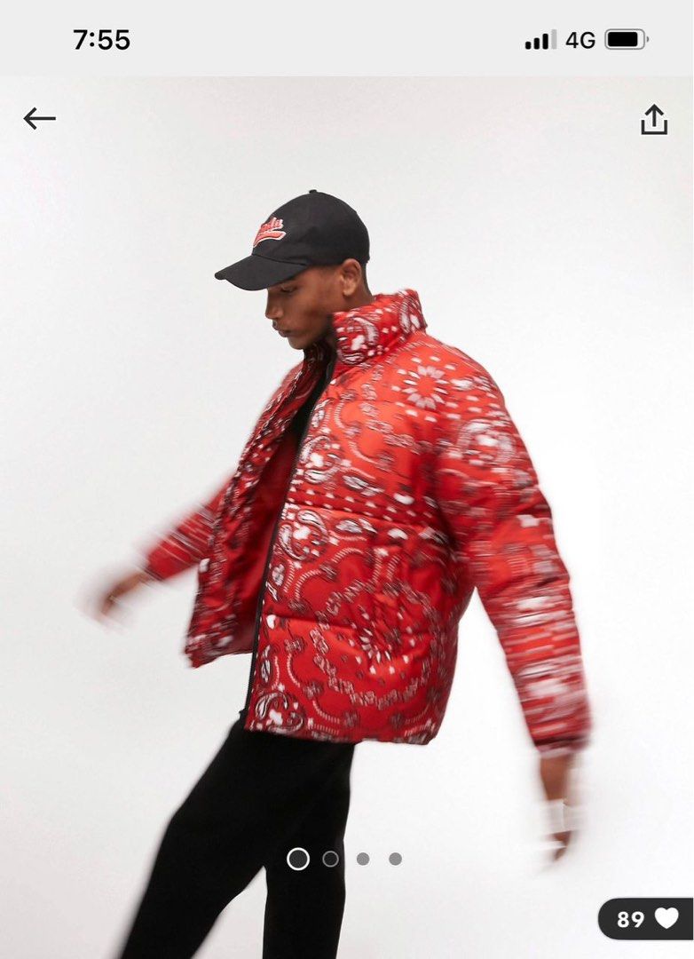Topman red hotsell jacket
