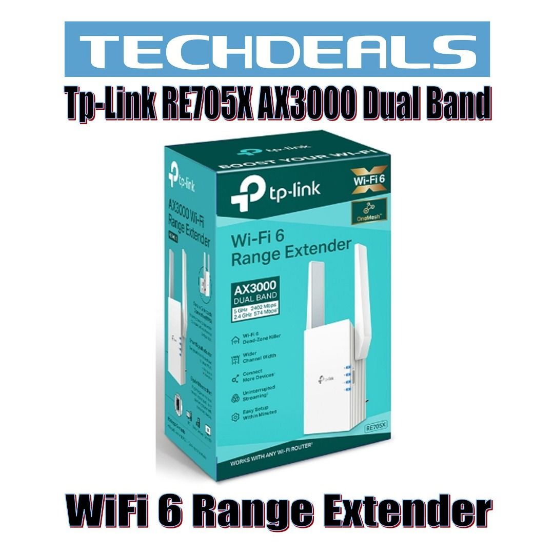 Tp-Link RE705X AX3000 Dual Band WiFi 6 Range Extender, Computers & Tech,  Parts & Accessories, Networking on Carousell